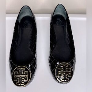Quilted patent leather Tory Burch ballet flats